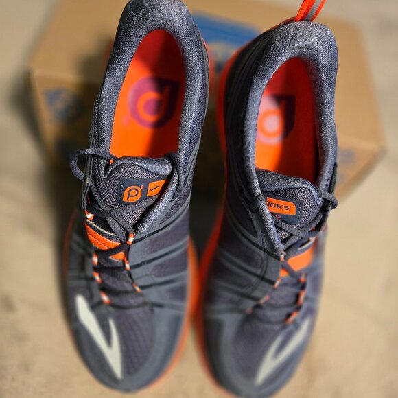 Brooks PureGrit 2 All Terrain Denim Ombre/Coral Split-Toe Trail Run Hiker 120133 - Picture 10 of 16